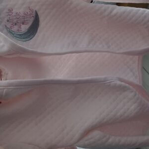 Pink Quilted Baby Blanket with Embroidery